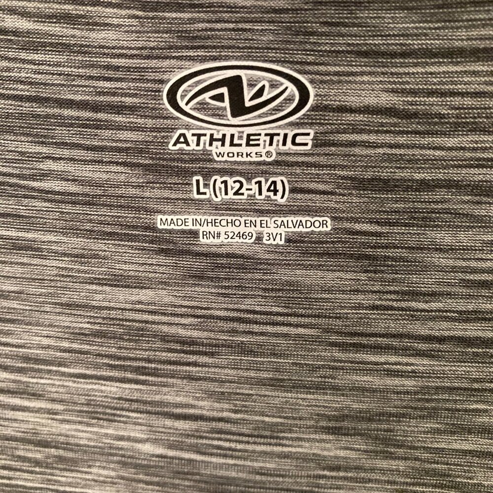 Women Athletic Works T Shirt Size 12-14 Black White - Picture 4 of 5
